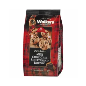 Walkers Pure Butter Mini Choc Chip Shortbread Rounds 125g
