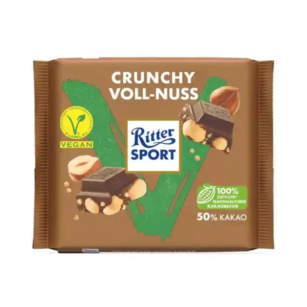 Ritter Sport vegan crunchy hele noot 100g