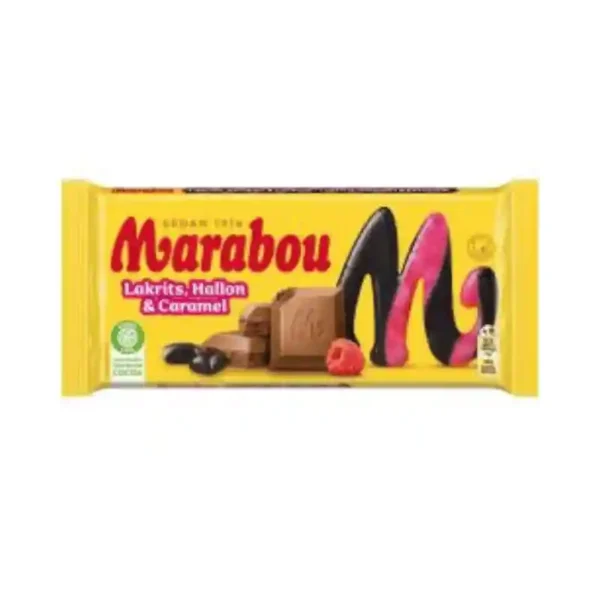 Marabou Lakrits, Hallon & Karamel 185g