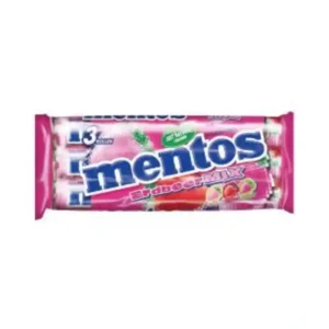 Mentos Aardbeien Mix 3x37,5g