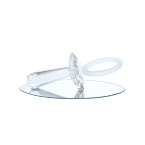 Fopspeen"diamant" glas groot